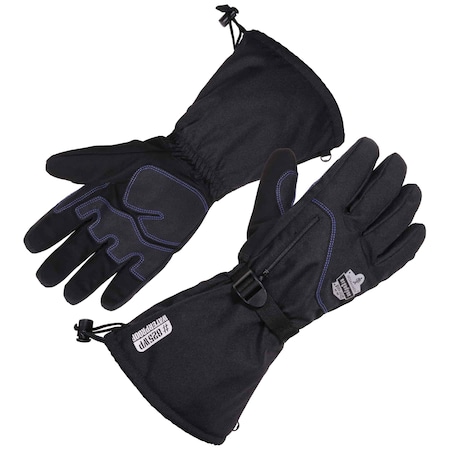 Ergodyne Black Thermal Waterproof Winter Work Gloves, M, PR 825WP